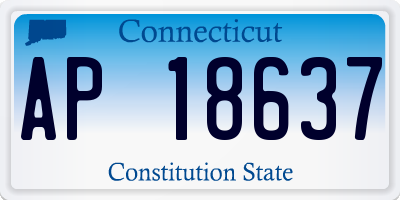 CT license plate AP18637