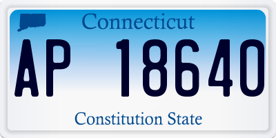 CT license plate AP18640