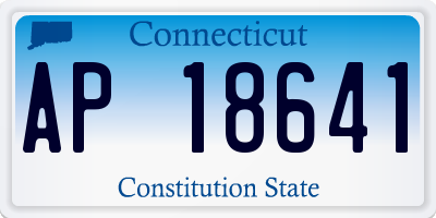 CT license plate AP18641