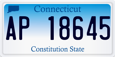 CT license plate AP18645