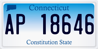 CT license plate AP18646