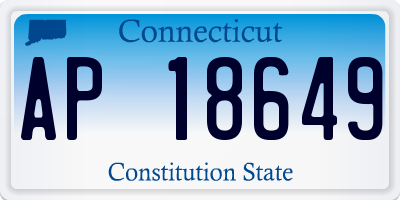CT license plate AP18649