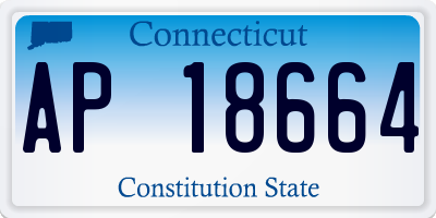 CT license plate AP18664