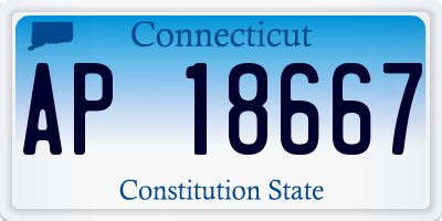 CT license plate AP18667