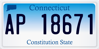 CT license plate AP18671