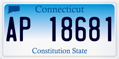 CT license plate AP18681