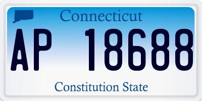 CT license plate AP18688