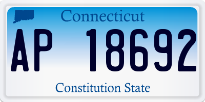 CT license plate AP18692