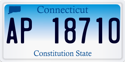 CT license plate AP18710