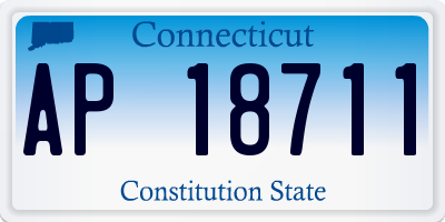 CT license plate AP18711