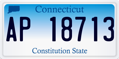 CT license plate AP18713