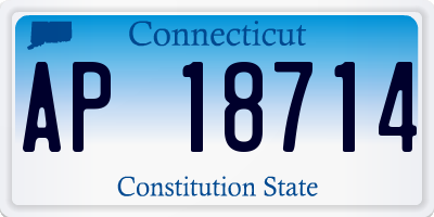 CT license plate AP18714