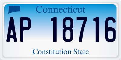 CT license plate AP18716