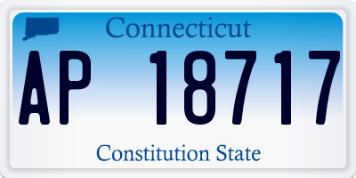 CT license plate AP18717
