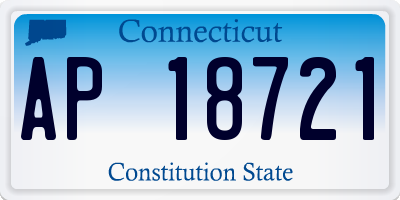 CT license plate AP18721