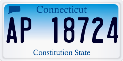 CT license plate AP18724