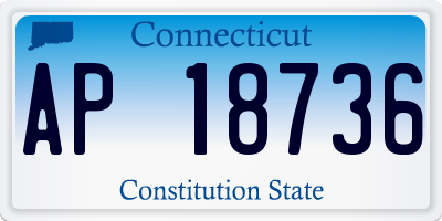 CT license plate AP18736