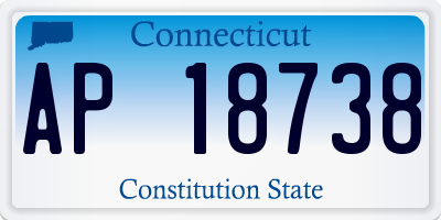 CT license plate AP18738