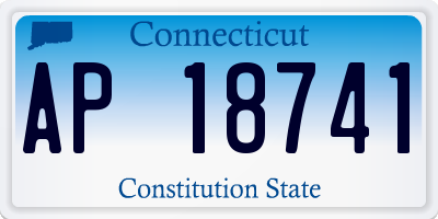 CT license plate AP18741