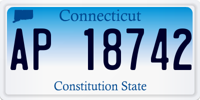 CT license plate AP18742