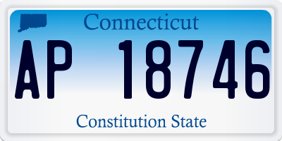 CT license plate AP18746