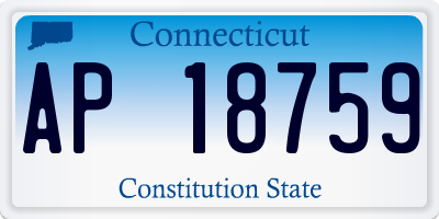 CT license plate AP18759