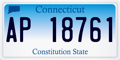 CT license plate AP18761