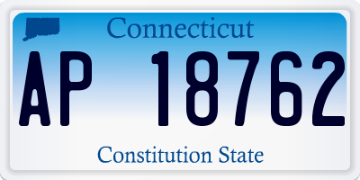 CT license plate AP18762