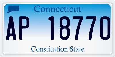 CT license plate AP18770