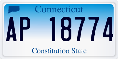 CT license plate AP18774