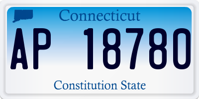 CT license plate AP18780