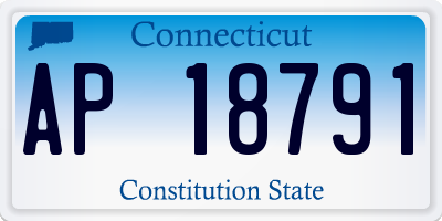 CT license plate AP18791