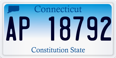 CT license plate AP18792