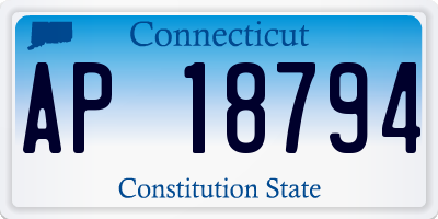 CT license plate AP18794