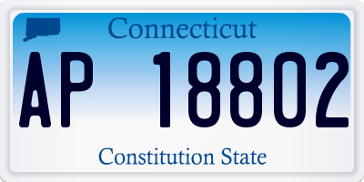 CT license plate AP18802