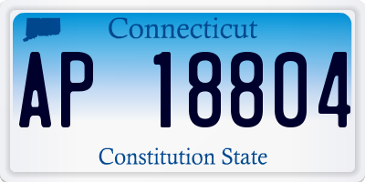CT license plate AP18804
