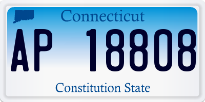 CT license plate AP18808