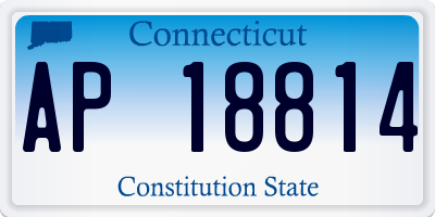 CT license plate AP18814