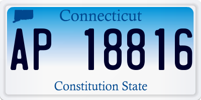 CT license plate AP18816