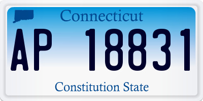 CT license plate AP18831