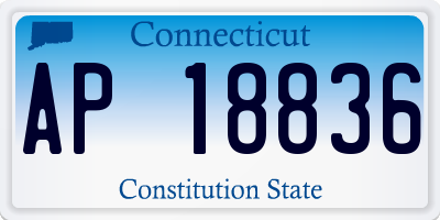 CT license plate AP18836
