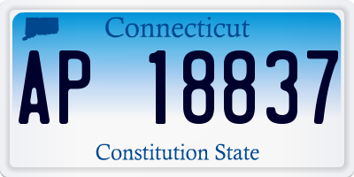 CT license plate AP18837