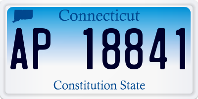CT license plate AP18841