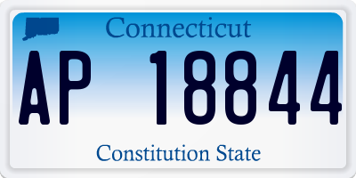CT license plate AP18844