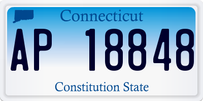 CT license plate AP18848