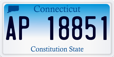 CT license plate AP18851