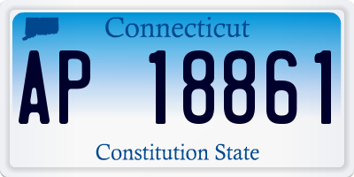 CT license plate AP18861