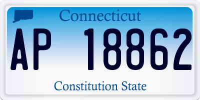 CT license plate AP18862