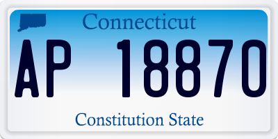 CT license plate AP18870
