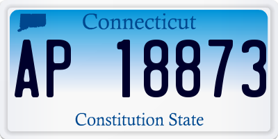 CT license plate AP18873
